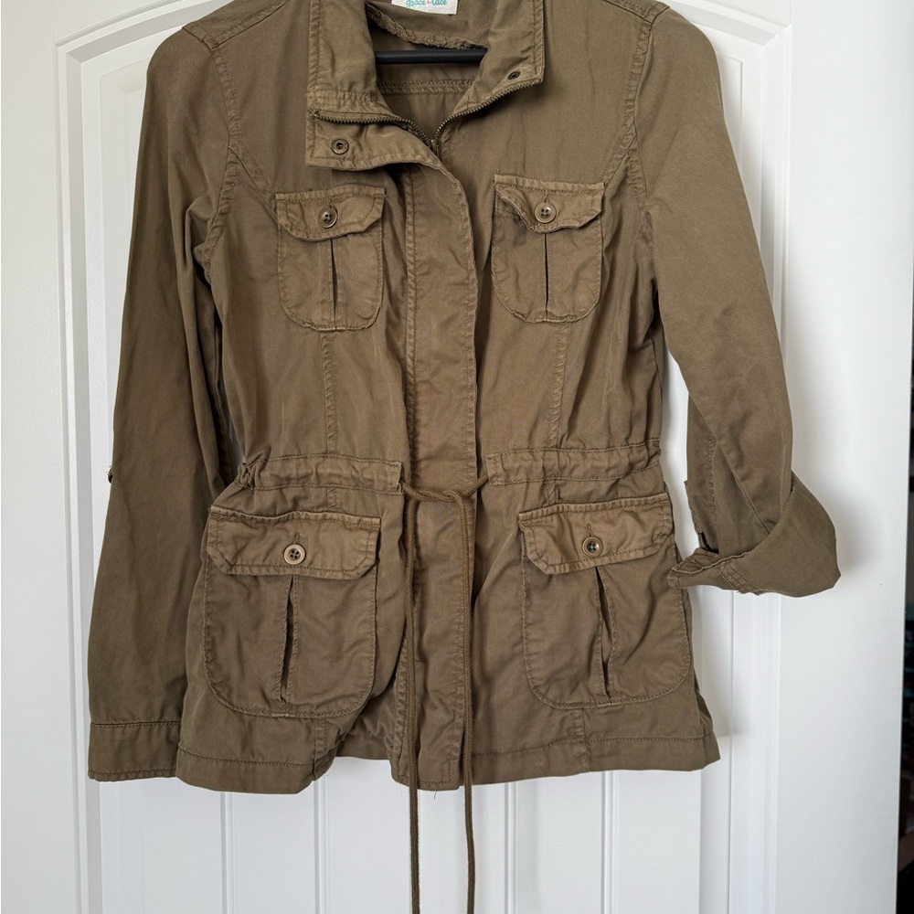 Grace & Lace Cargo Spring Jacket, Size Small -Spring Break - Convertible Jacket